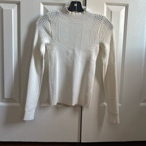 Club Monica off-white open back sweater